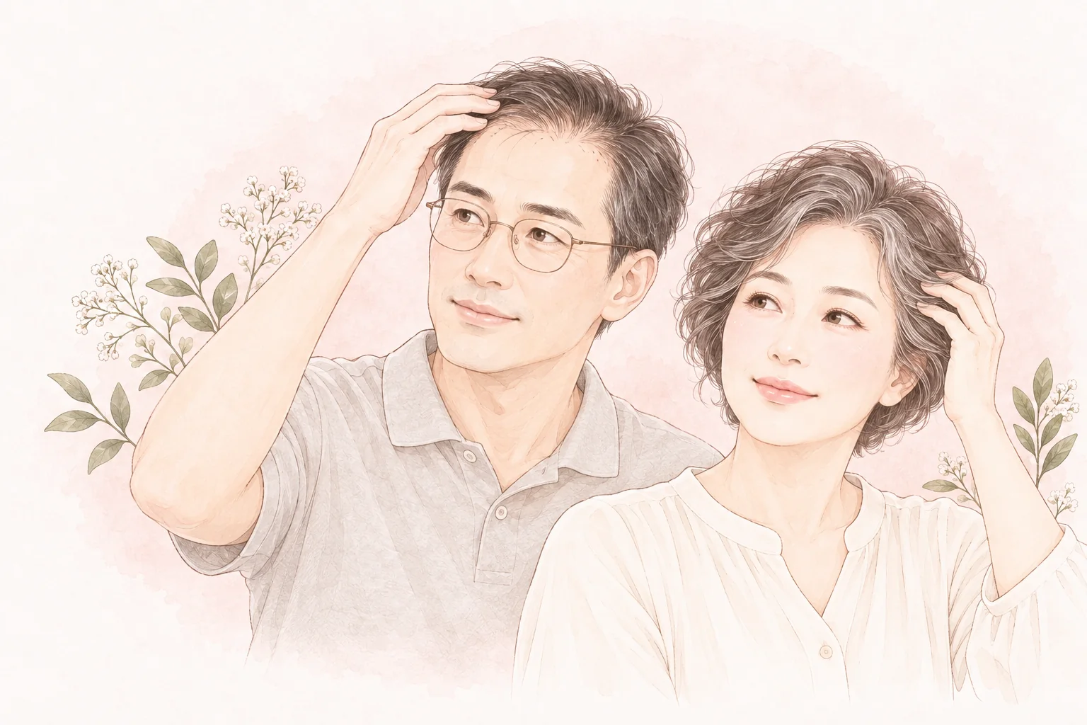 封面插畫:男女脫髮的成因,以及 SMP 紋髮如何即時改善外觀
