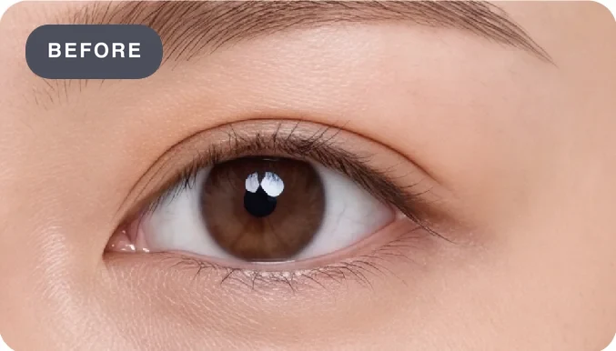 Eyeliner illustration: before