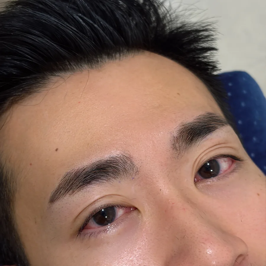 Men's hairstroke brows: real work