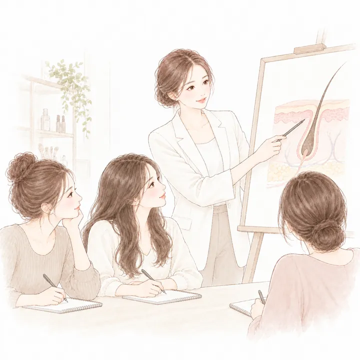 Illustration: learning scalp structure in class