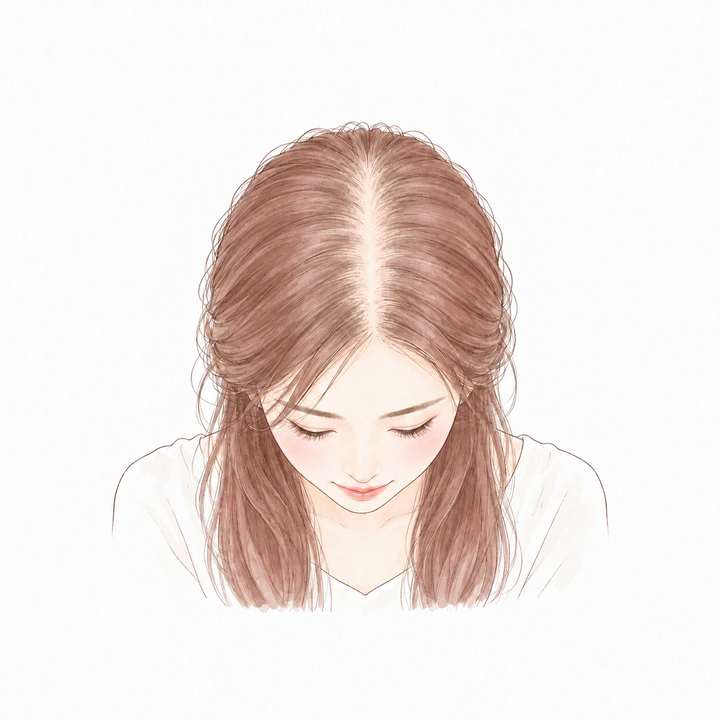 Illustration: women's hair loss · moderate