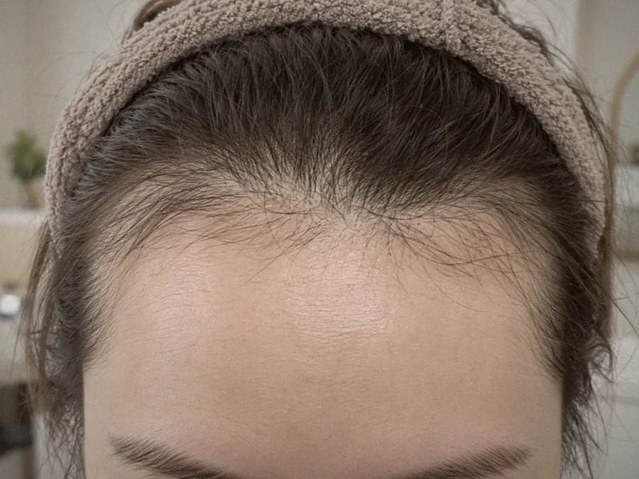 Photo guide: hairline, shot from the front
